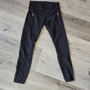 Black Lululemon Leggings with Zipper Pockets